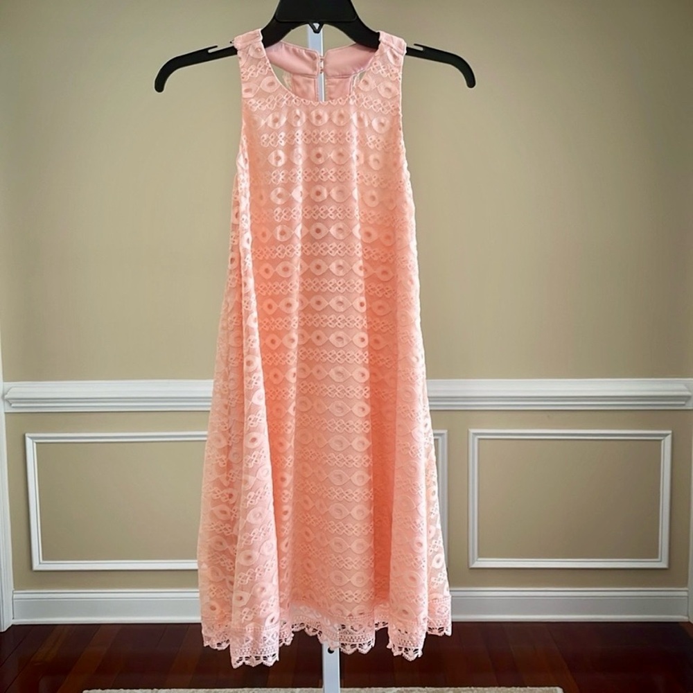 Alya Pink Lace Overlay Sleeveless Dress Size XS